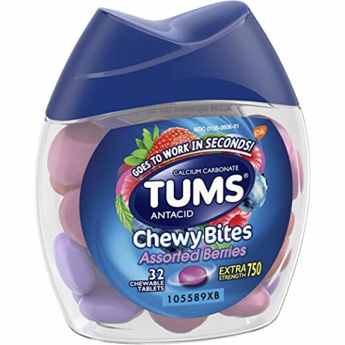 Tums TUMS Chewy Bites Antacid Tablets Extra Strength 750mg Assorted Fruit 32 ct 1