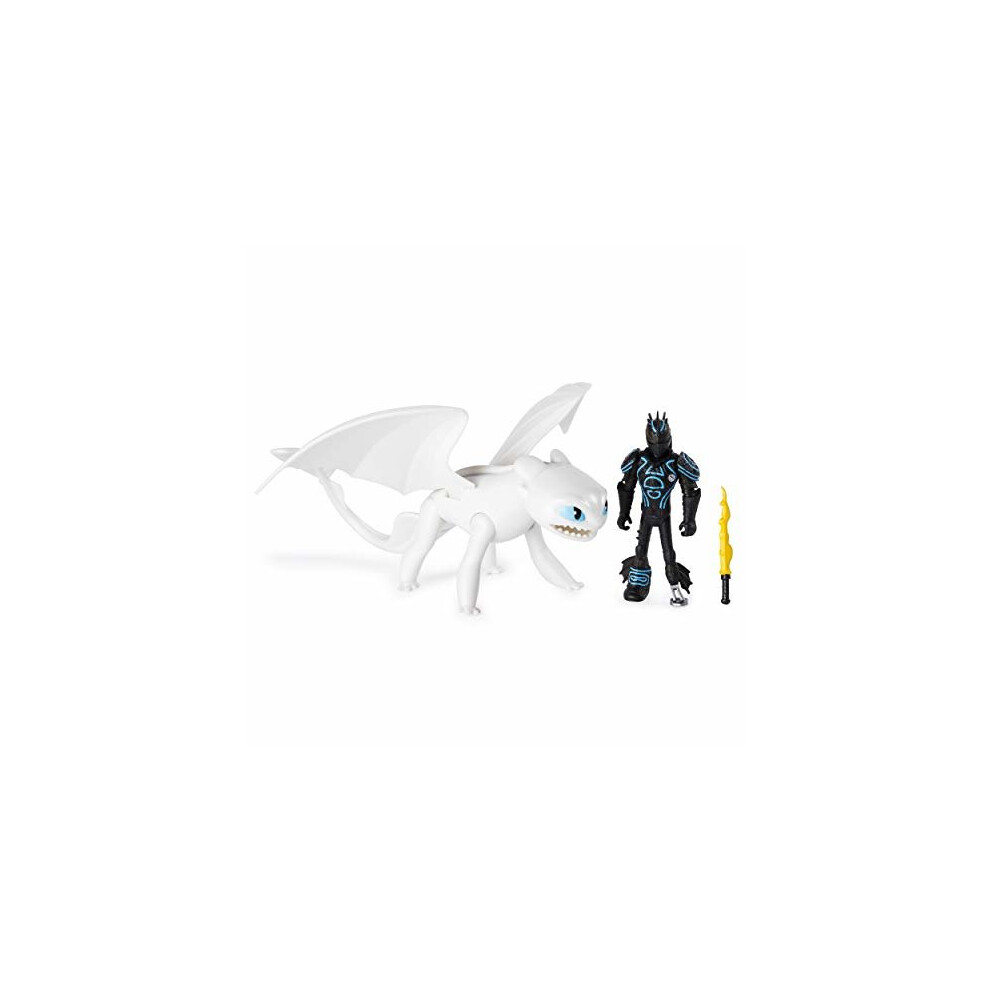 DreamWorks Dragons Lightfury and Hiccup - Armored Viking Figure