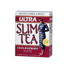 Hobe Labs, Ultra Slank Thee, Cran-Raspberry, Koffievrij, 24 Kruiden Thee Zakjes, 1,69 oz (48 g)