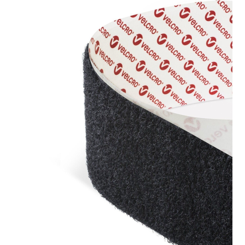 (100mm, 10cm) VELCRO® Brand Tape Self Adhesive PS14 Black