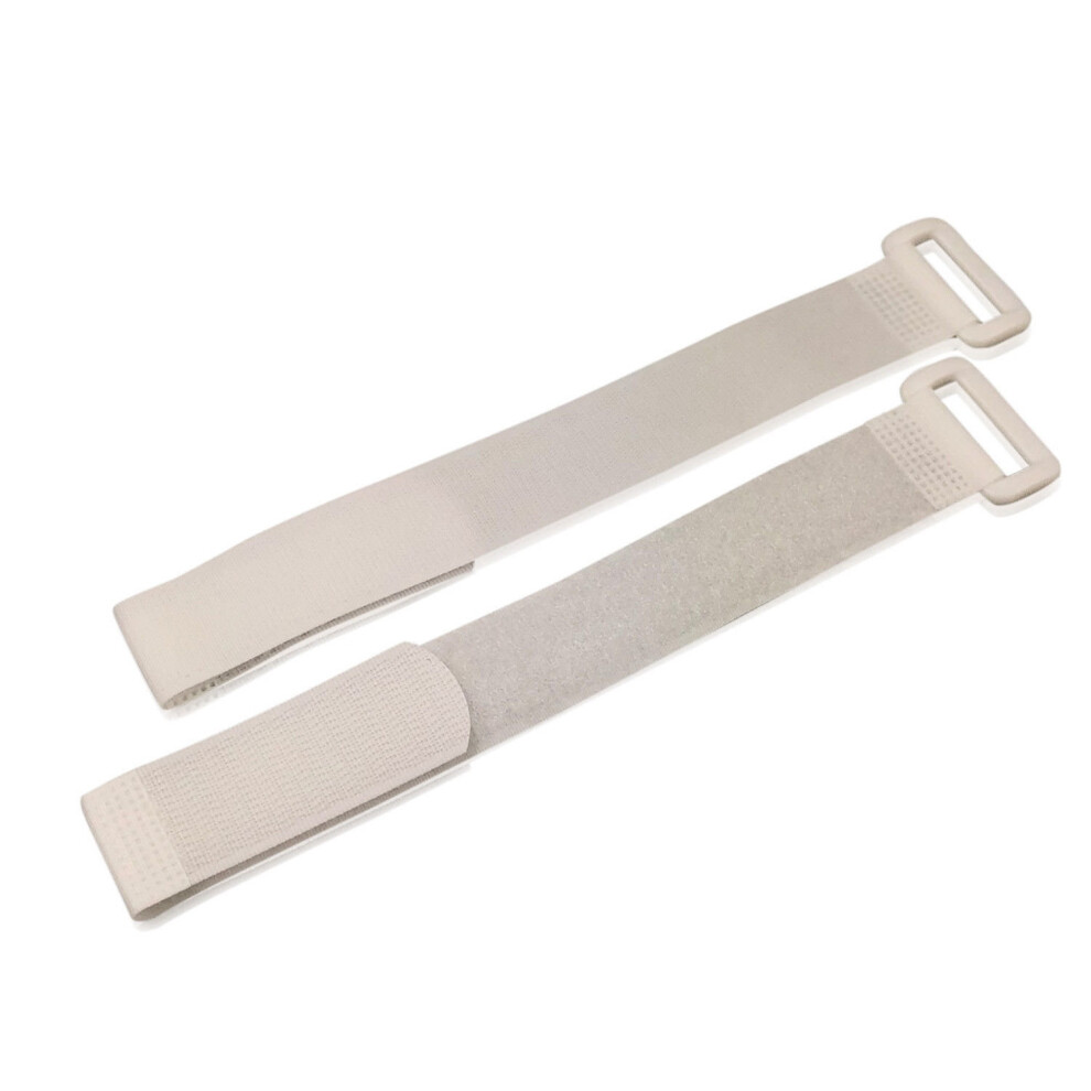 (White, 25mmx500mm) Alfatex® by Velcro® Brand strapping Cable Ties with buckle Band luggage Strap x2