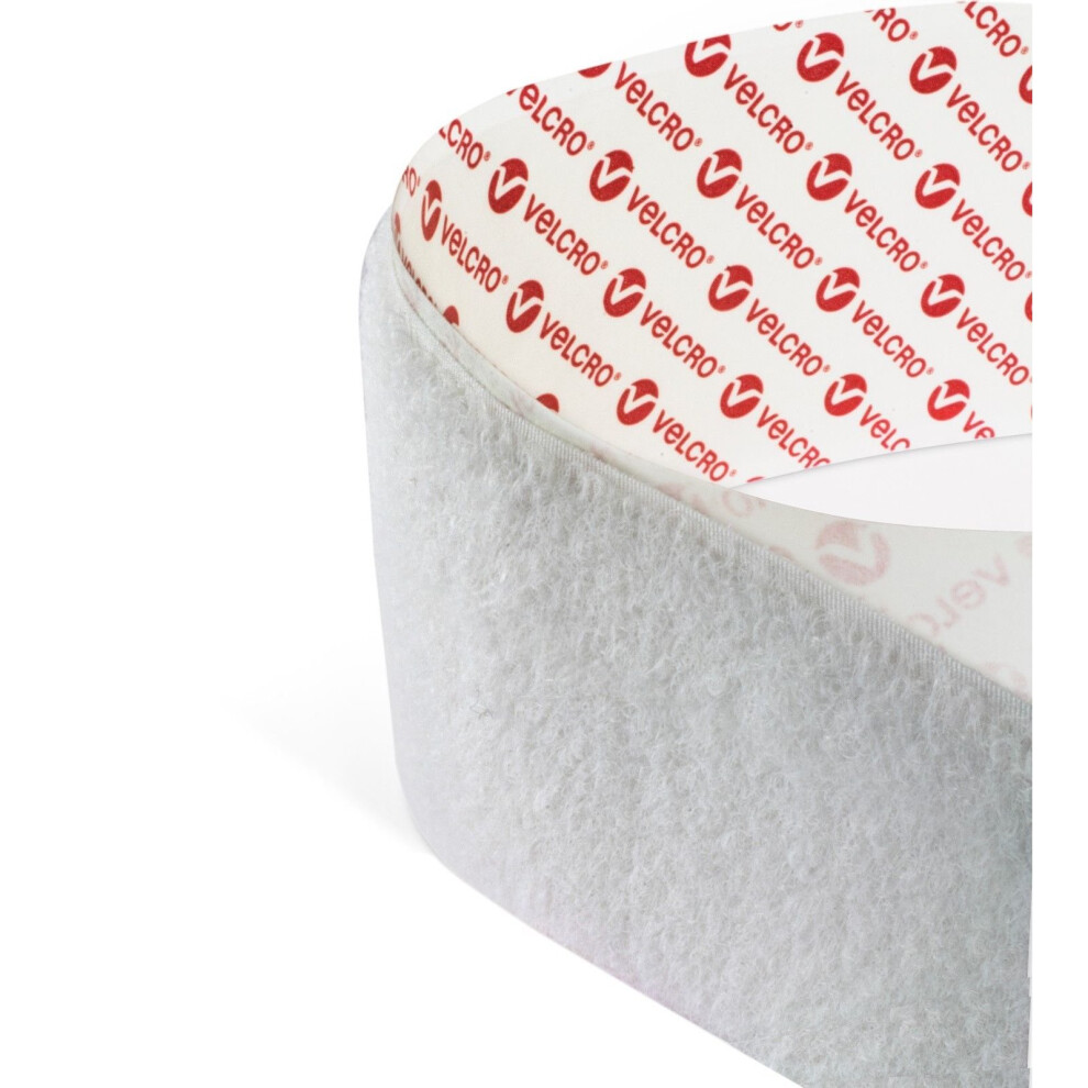 (30mm, 10m) VELCRO® Brand Tape Self Adhesive PS14 White