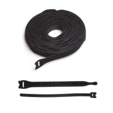 (13x200mm, 100) VELCRO® Brand Cable Ties One Wrap Double Sided Straps Black