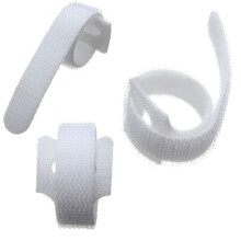 (10) VELCRO® Brand Cable Ties One Wrap Double Sided Straps White