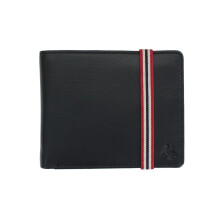 Visconti Bond Collection Men's RFID Black Leather Wallet With Elastic Closure