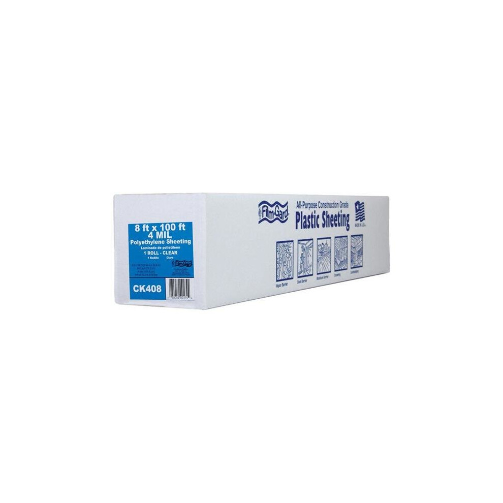 Berry Plastics 625904 4 Mil 8 X 100 Ft. Film Polyethylene Sheeting - Clear 070052001744