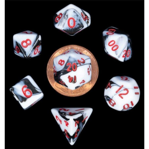 Metallic Dice Games 7-Set Mini: MBL met RD-nummers