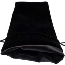 Metallic Dice Games LIC8003 6 x 8 Velvet & Satin Dice Bag, Black