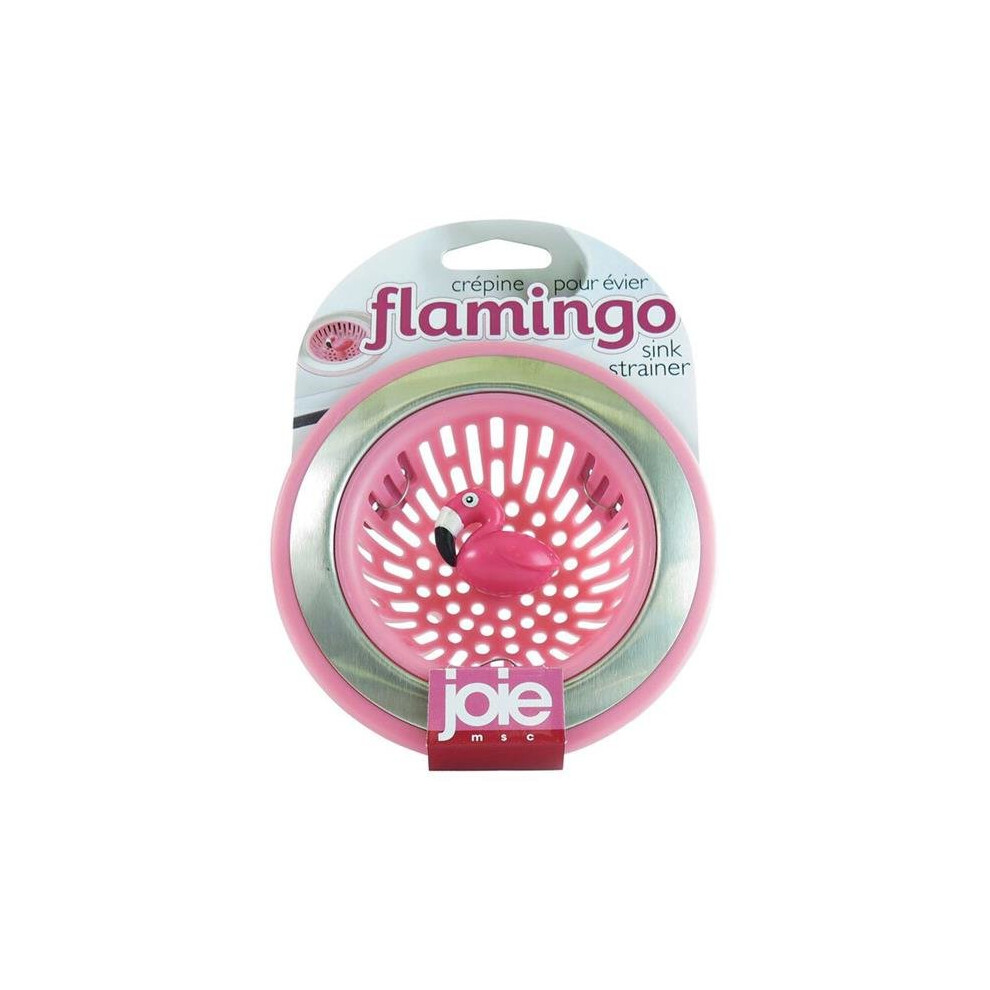 Joie 6609135 Plastic & Stainless Steel Sink Strainer&, Pink & Silver