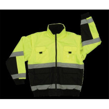 2W 350C-3 M Class 3 Reversible Bomber Jacket - Black & Lime, Medium