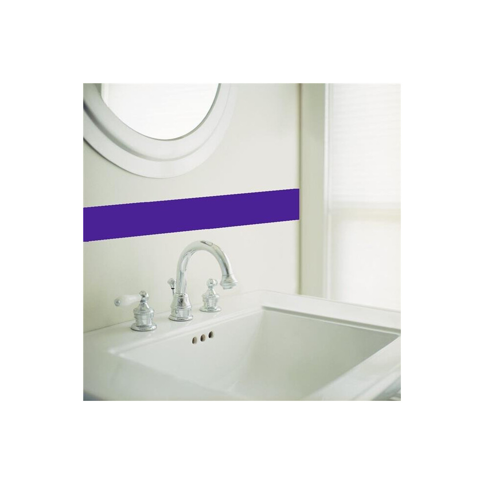 Photos - Wallpaper Borders Unlimited 30013 Purple Simple Stripes