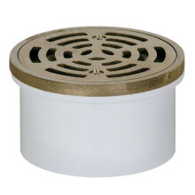 Sioux Chief 840-30PNR Heavy Duty General Purpose PVC Nickel Floor Drain fits over 3 in. or inside 4 in. SCH DWV Pipe