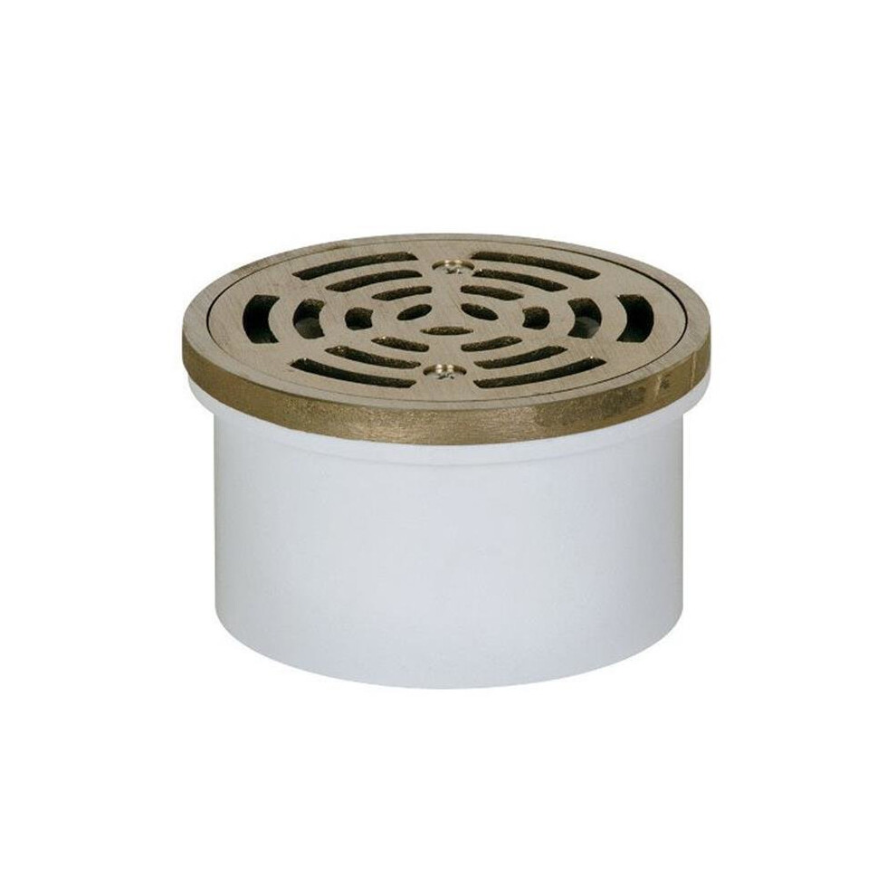 Sioux Chief 840-30PNR Heavy Duty General Purpose PVC Nickel Floor Drain fits over 3 in. or inside 4 in. SCH DWV Pipe