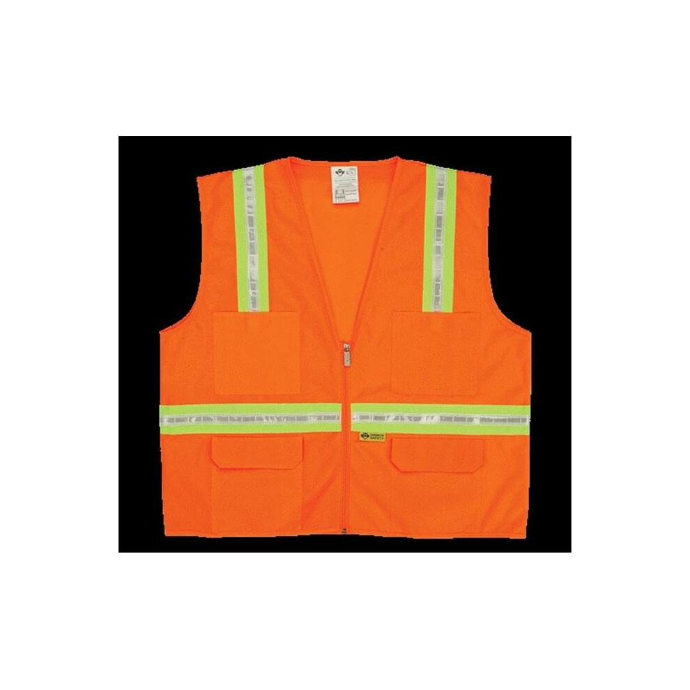 2W 8038-A 4XL Multi-Pocket Surveyor Vest - Orange, 4 Extra Large-image-OPC-PQPTVK-NEW