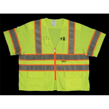 2W MS539C-3 XXL Class 3 Mesh And Solid, Ansi Vest - Lime, XX-Large