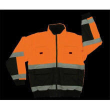 2W 330C-3 M Class 3 Reversible Bomber Jacket - Black & Orange, Medium