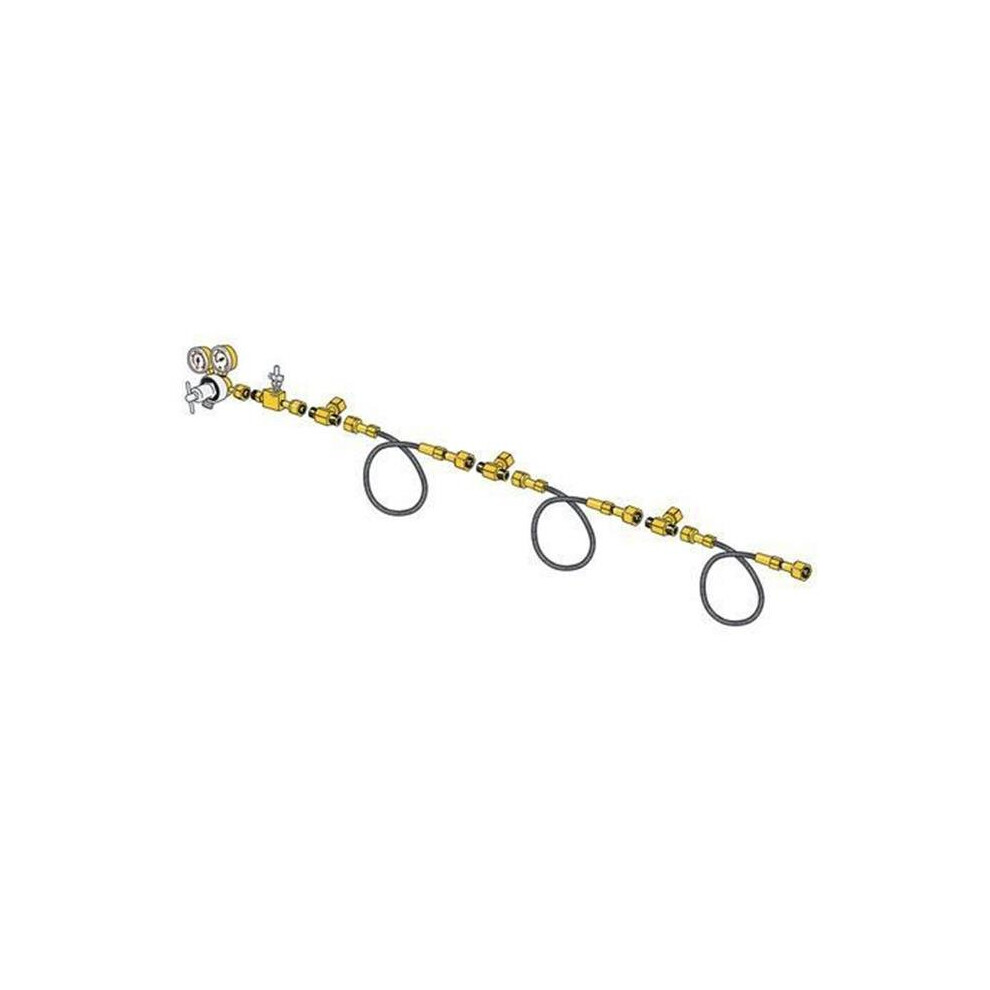 Allegro Industries 9892-04 Four Cylinder Airline Cascade Kit With Alarm Low Pressure 741851989242