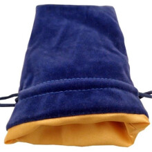 Metallic Dice Games LIC9002 4 x 6 Velvet & Satin Dice Bag, Blue & Gold