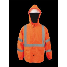 2W 730C-3 4XL 100 Percent Waterproof Rain Jacket - Orange, 4 Extra Large