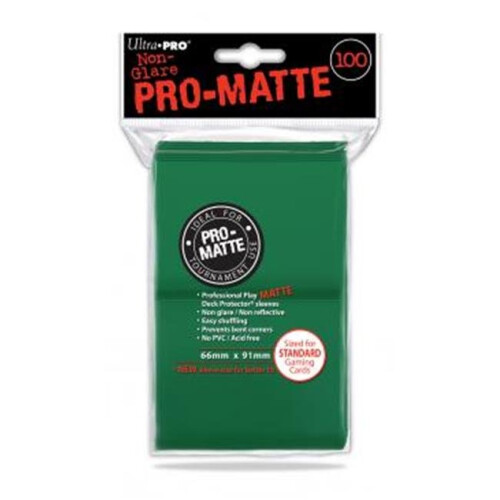 ULTRA PRO - Standard Deck Protector PRO-Matte Grün '100 Hüllen' : Trading Card , ML