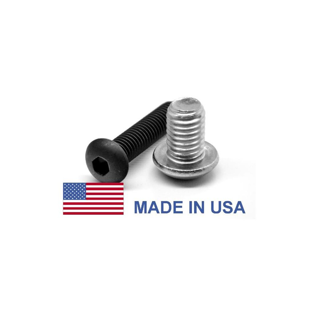 Asmc Industrial 0.31-18 X 1 Coarse Thread Socket Button Head Cap Screw, Usa Alloy Steel - Plain - No Plating - 100 Piece 600920108215