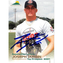 Autograph Warehouse 344113 Joseph Durbin Autographed Baseball Card - Minnesota Twins, FT 2001 Grandstand Top Prospect Minor League Rookie