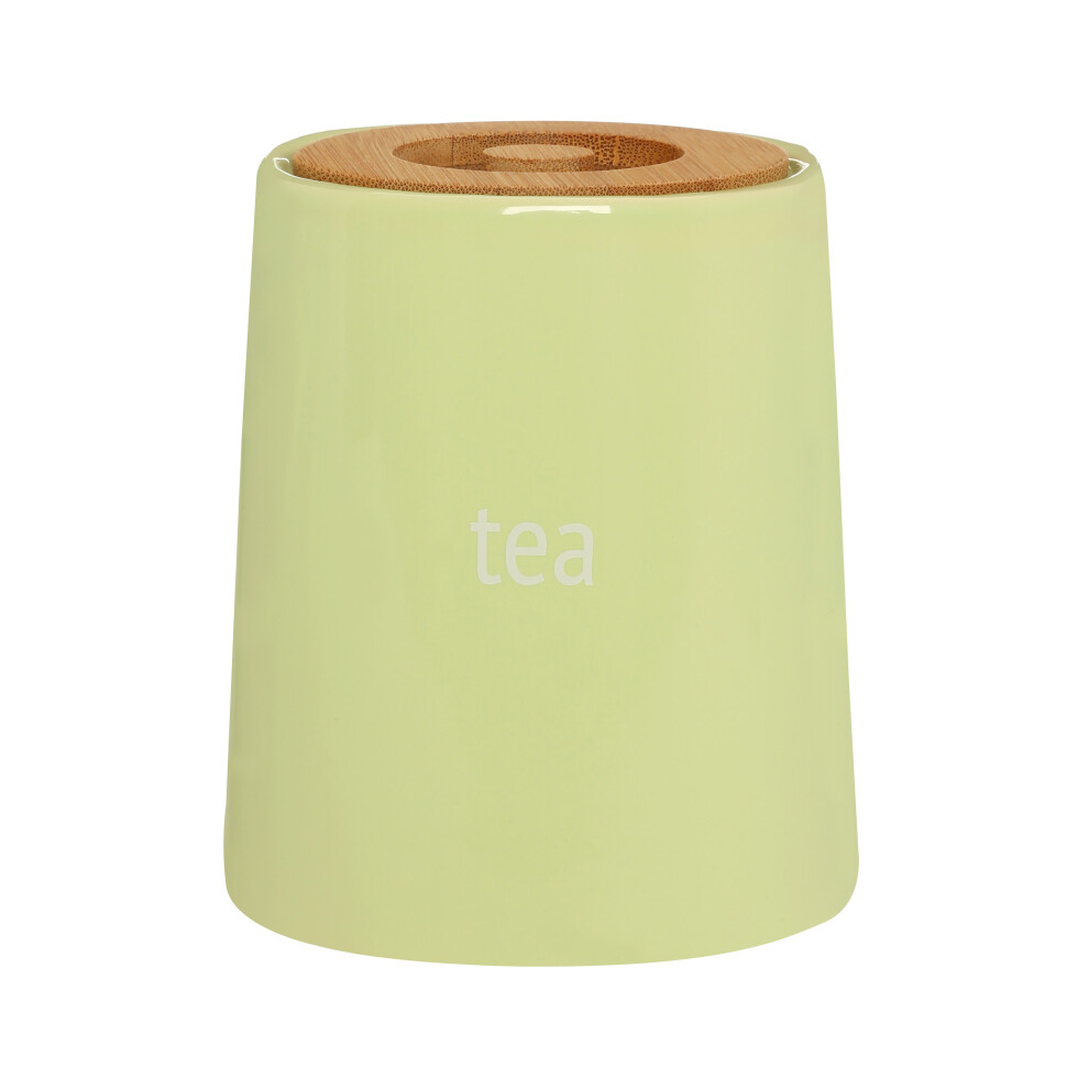 Functional Design Green Ceramic Tea Canister, Chic Design Ceramic Canister, Durable Canister For Ingredients
