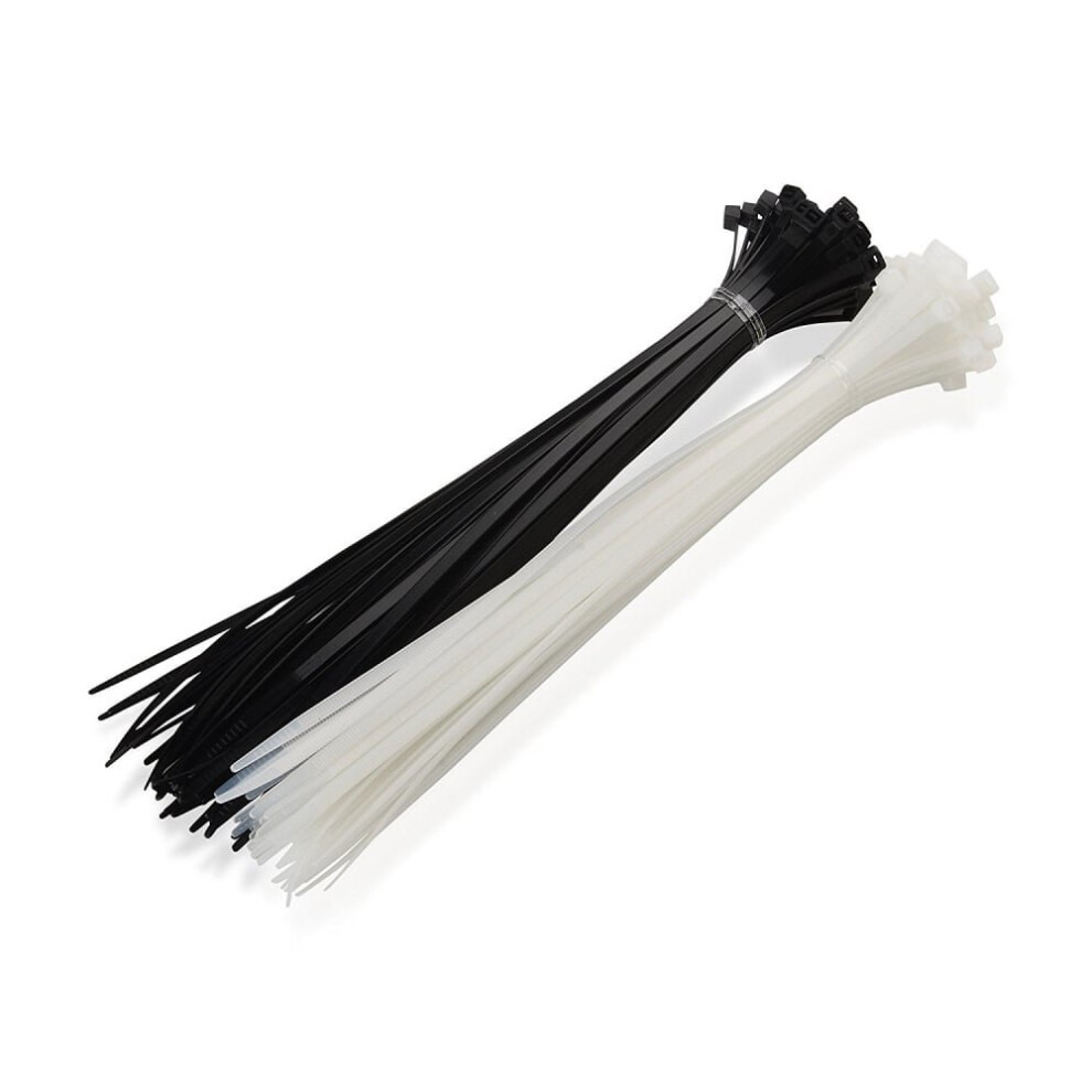 (Black, 9.0mmx530mm) Heavy Duty Nylon Cable Ties 7.2mm, 7.6mm, 9.0mm and 12.0mm in Width Zip Straps, Pack of 10