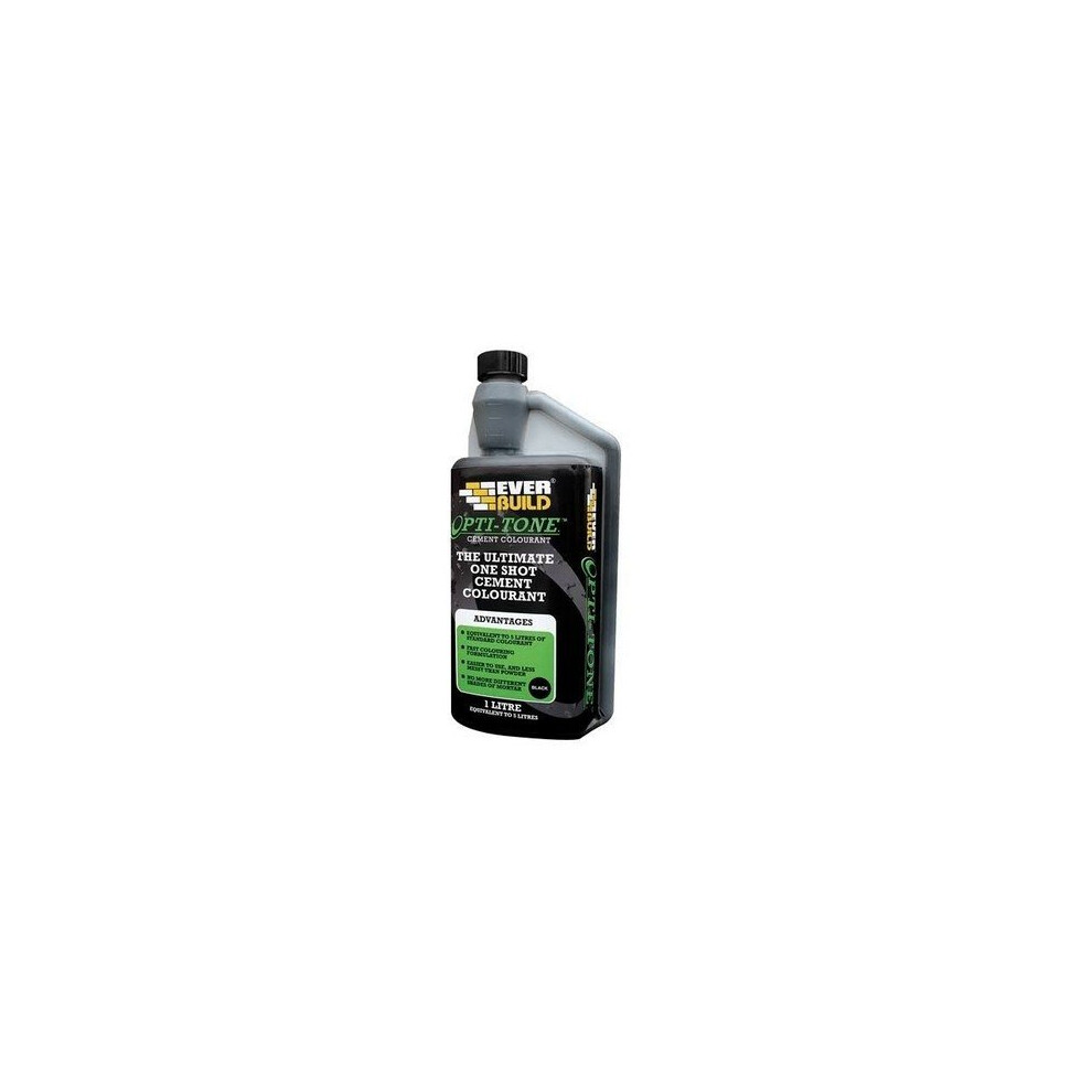 Everbuild OPTITONEBK1 Opti Mix Cement Colourant Black 1 Litre