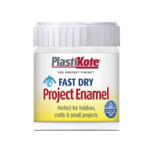 Plasti-Kote PKTB5W Fast Dry Enamel Paint B5 Bottle White Matt 59ml