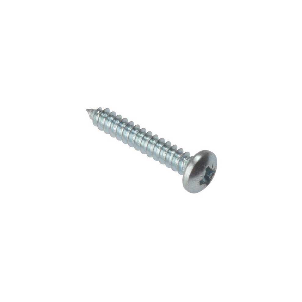 Forge STPP1148ZP Self-Tapping Screw Pozi Pan Head ZP 1.1 / 4in x 8 Box of 200