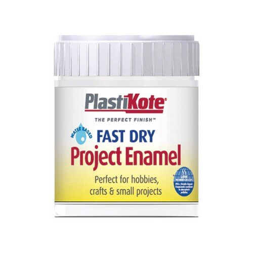 PlastiKote Plasti-Kote PKTB4W Γρήγορα στεγνό σμάλτο B4 μπουκάλι λευκό γυαλιστερό 59ml