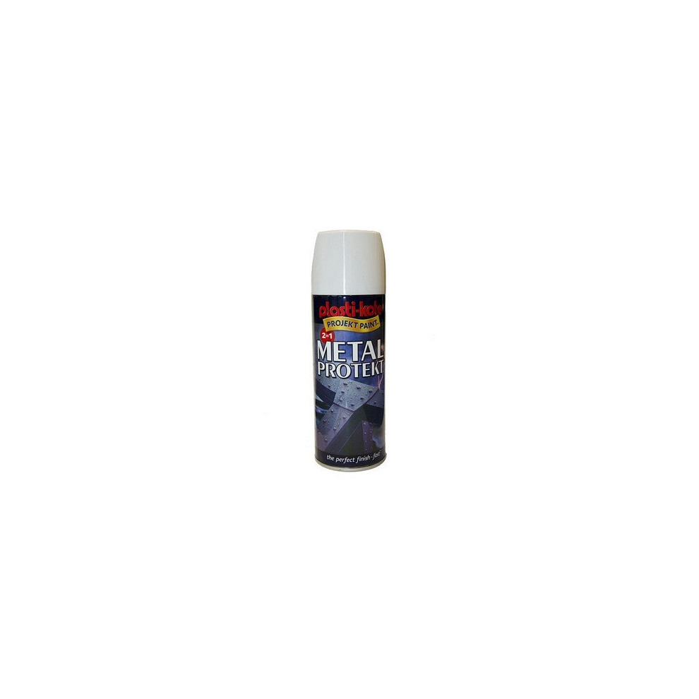 Plasti-Kote PKT1286 Metal Protekt Spray Gloss White 400ml