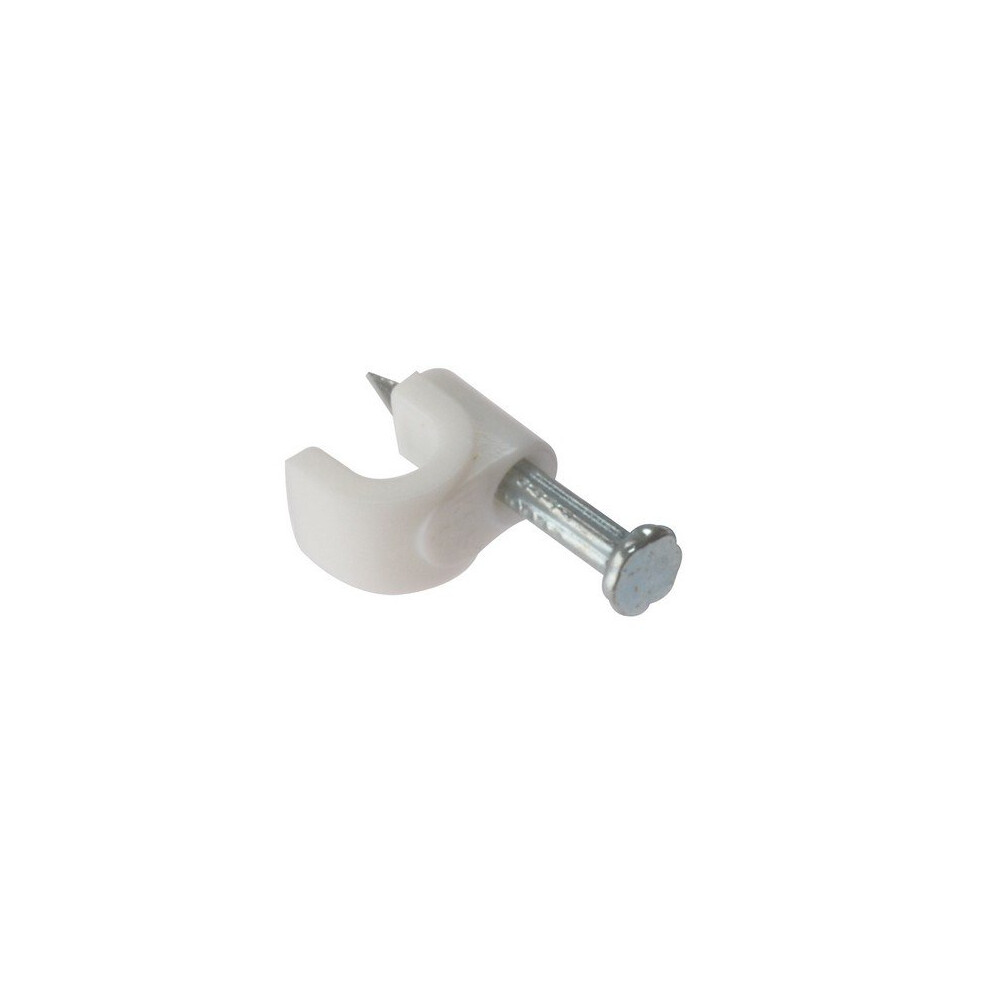 Forge RCC45W Cable Clip Round White 4-5mm Box Of 200