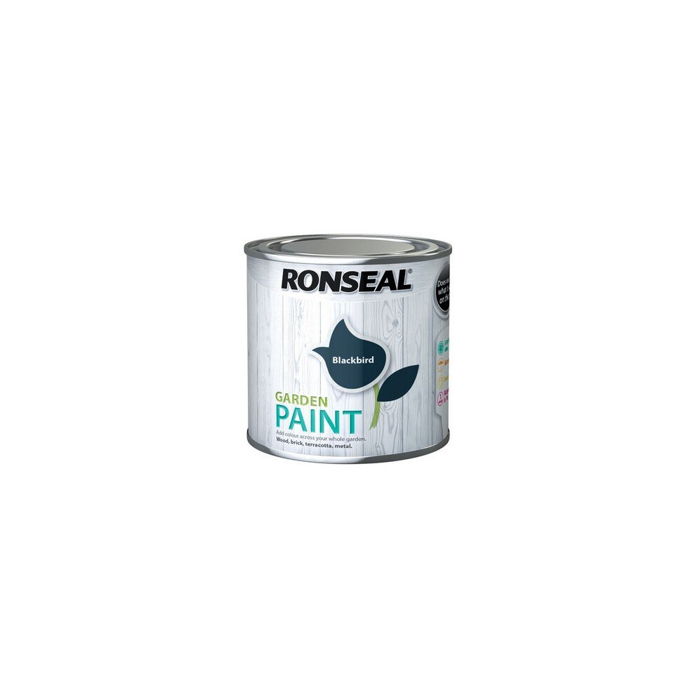 Ronseal 37382 Garden Paint Black Bird 250ml