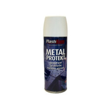 Plasti-Kote PKT1287 Metal Protekt Spray Satin White 400ml