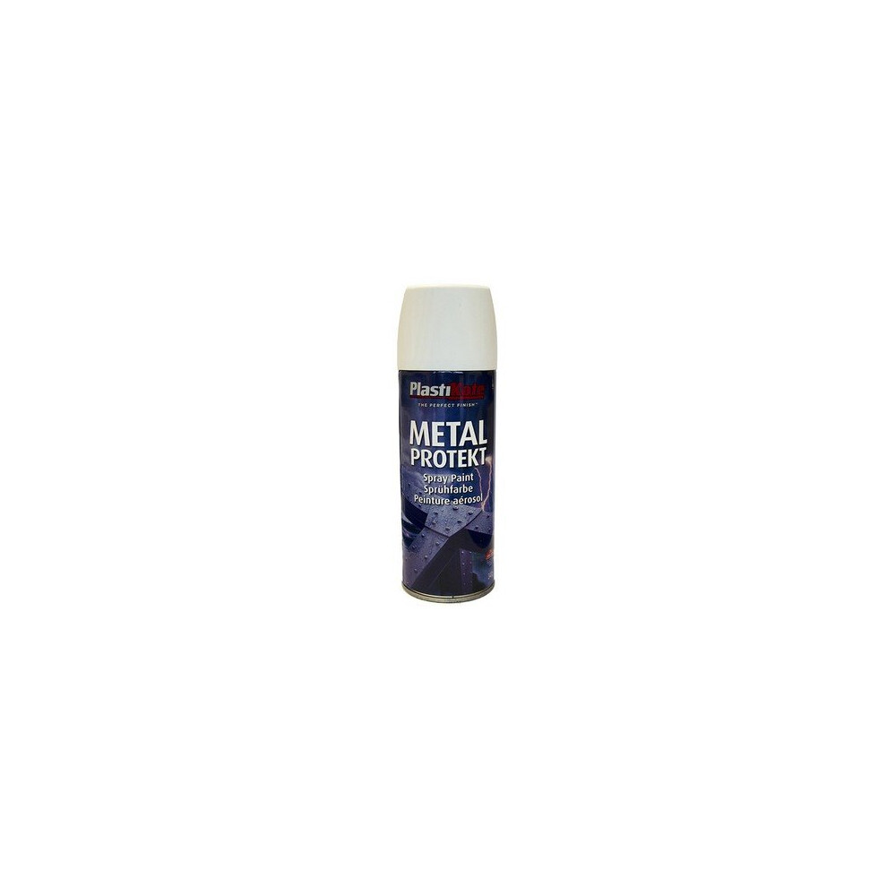 Plasti-Kote PKT1287 Metal Protekt Spray Satin White 400ml