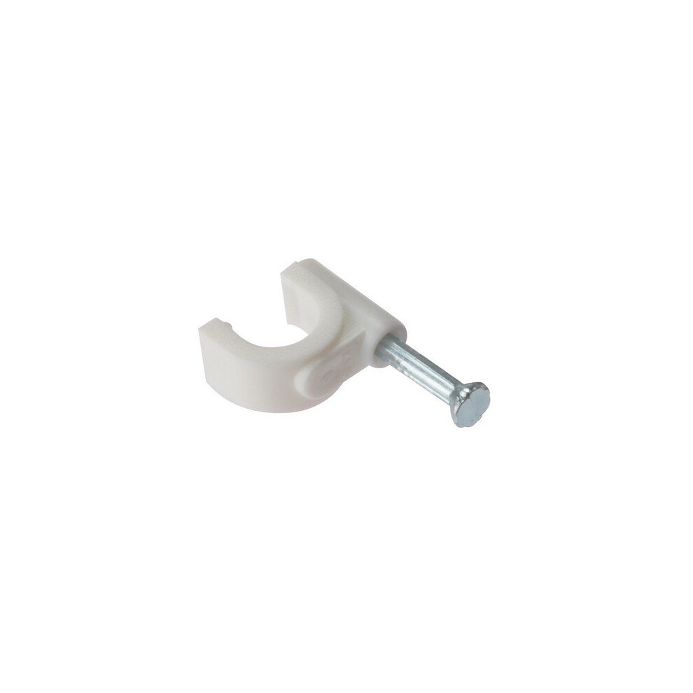 Forge RCC78W Cable Clip Round White 7-8mm Box Of 100