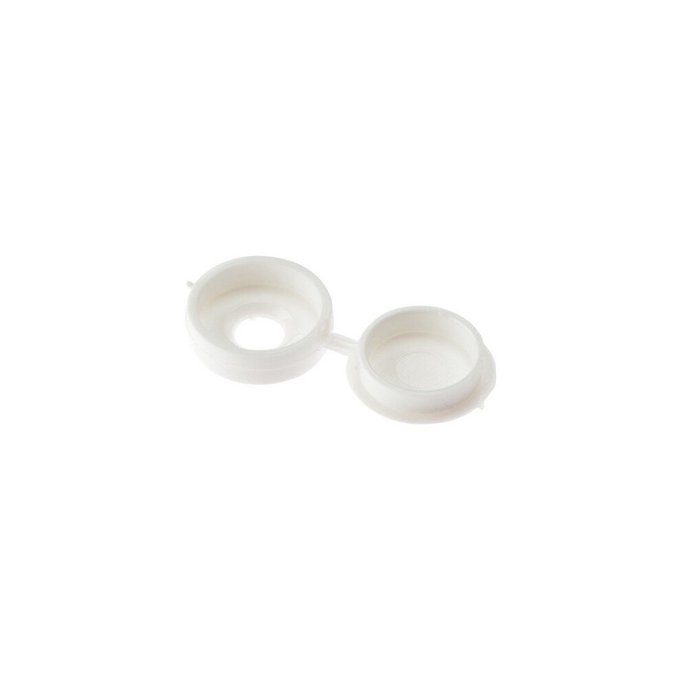 Forge 100HCC0 Hinged Cover Cap White No. 6-8 Bag of 100