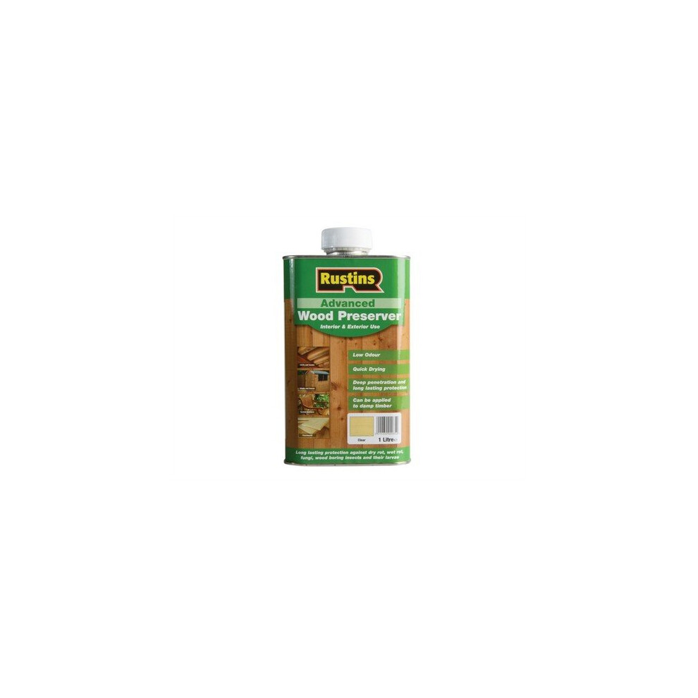 Rustins AWCL1000 Advanced Wood Preserver Clear 1 Litre