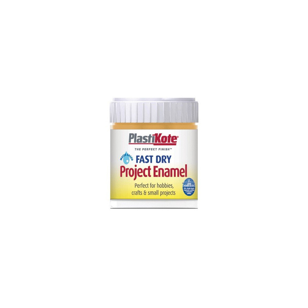 Plasti-Kote PKTB11W Fast-Dry Enamel Paint - Sunshine Yellow, 59ml Bottle