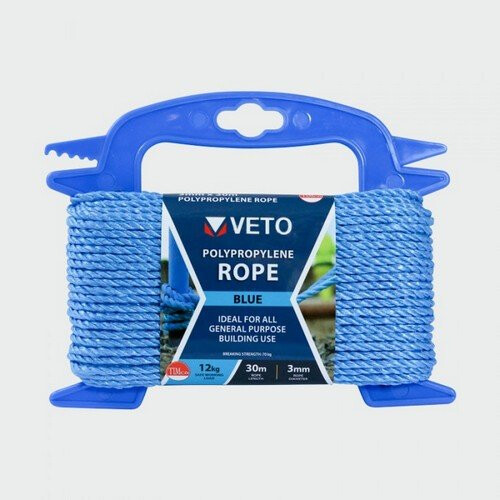 Veto BR330W Blue Poly Rope Winder 3mm x 30m