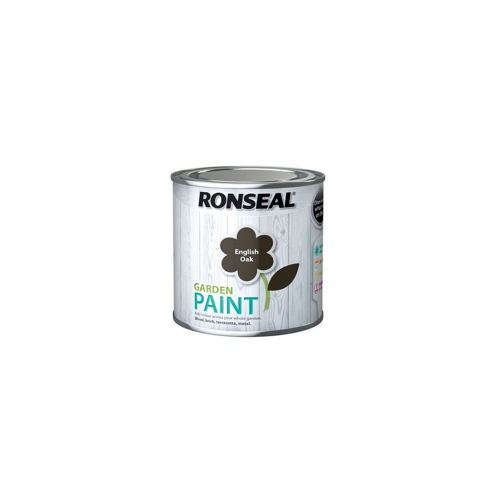 Ronseal 37381 Garden Paint English Oak 250ml