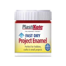 Plasti-Kote PKTB25W Snabbtorkande emaljlack B25-flaska metallisk röd 59 ml