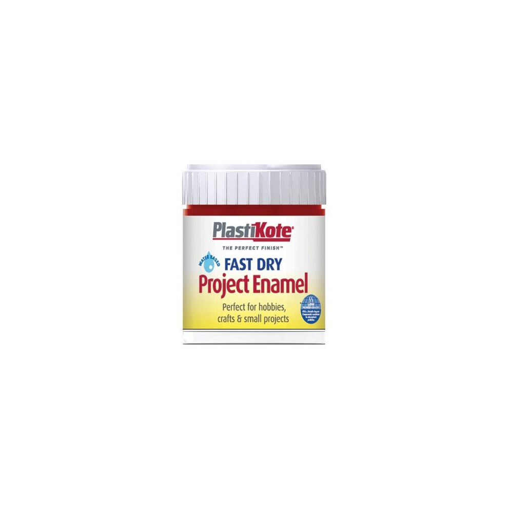 Plasti-Kote PKTB25W Fast Dry Enamel Paint B25 Bottle Metallic Red 59ml