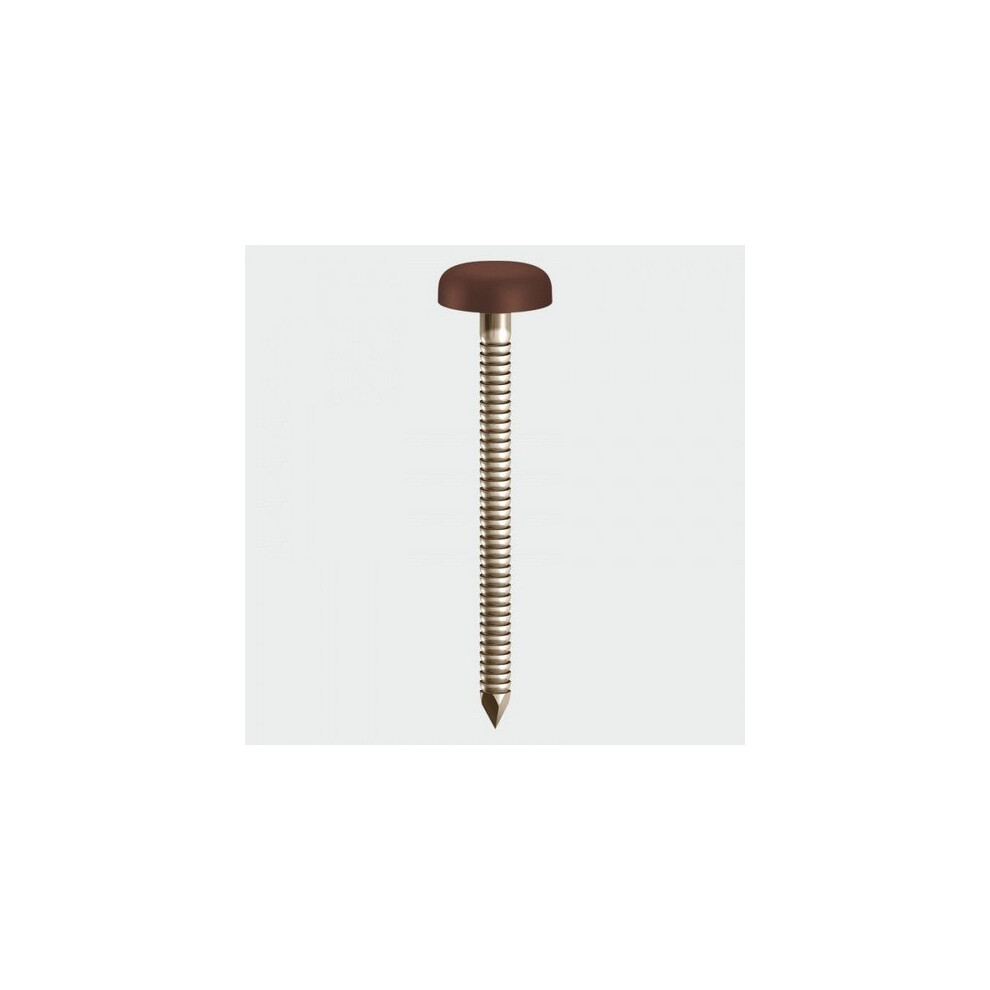 TIMco PN65BR Polymer Headed Nails Mahogany 65mm Box of 100