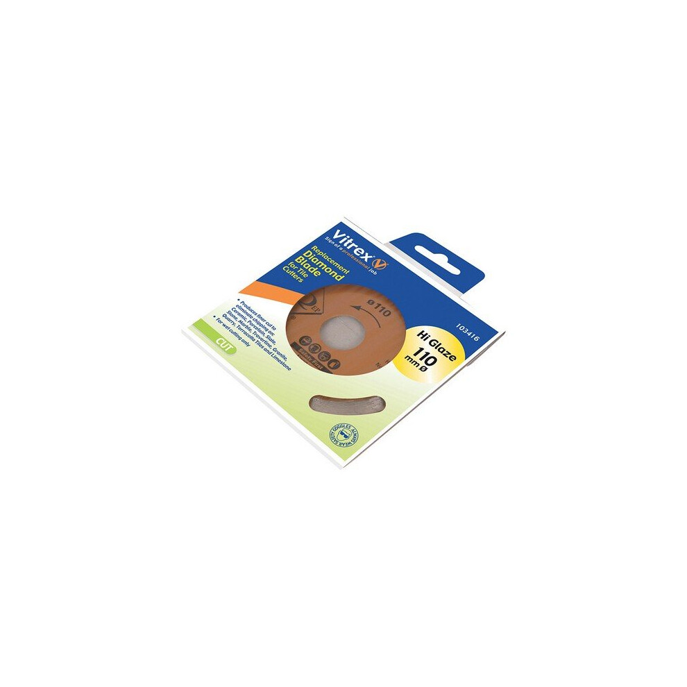 Vitrex 103416 Diamond Blade Hi Glaze 110Mm 5011204607068