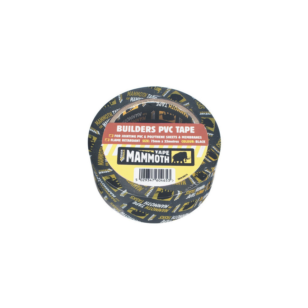 Everbuild Builders Strong PVC Tape Black 50mm x 33m