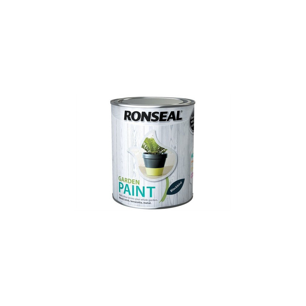 Ronseal 37406 Garden Paint Black Bird 750ml