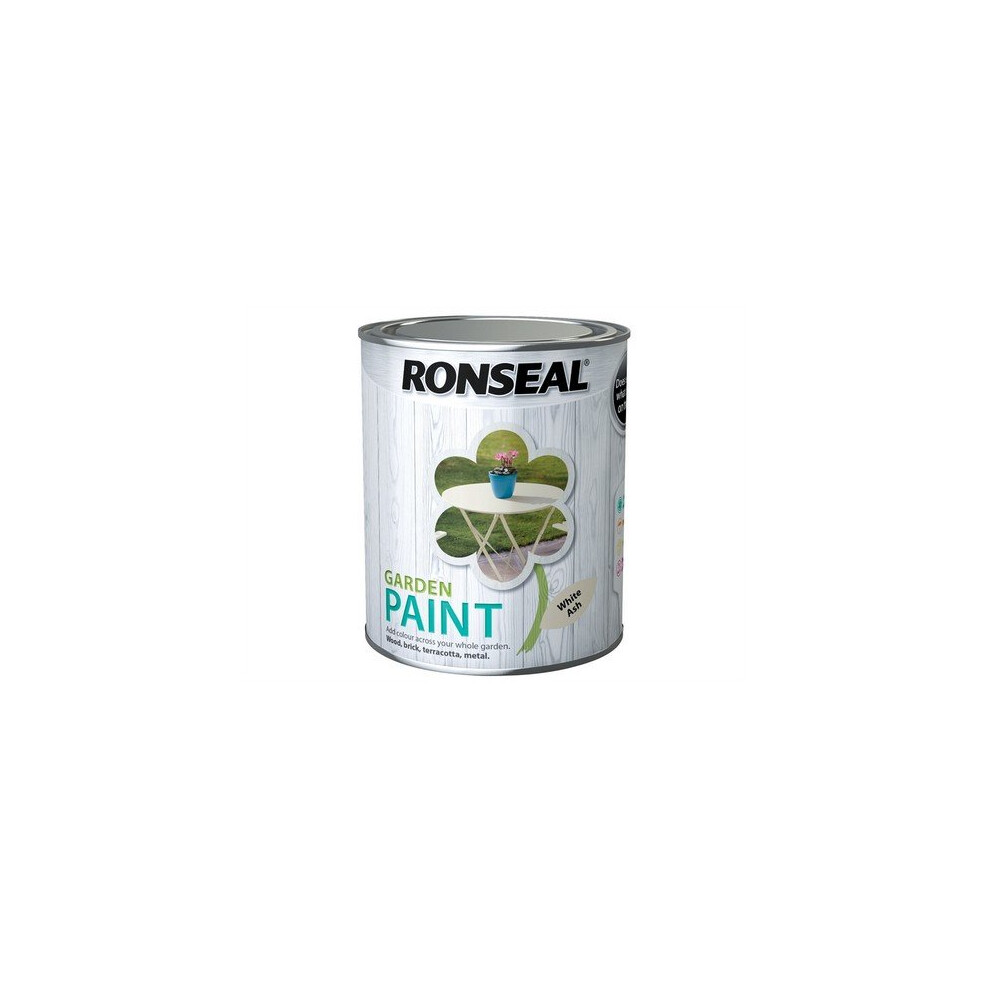 Ronseal 37402 Garden Paint White Ash 750ml